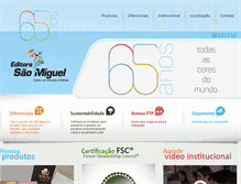 Tablet Screenshot of editorasaomiguel.com.br